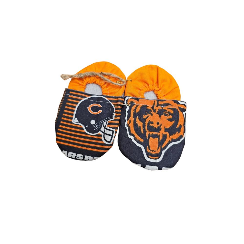 Brand New Homemade Chicago Bears Baby Booties‎ 9-12 months